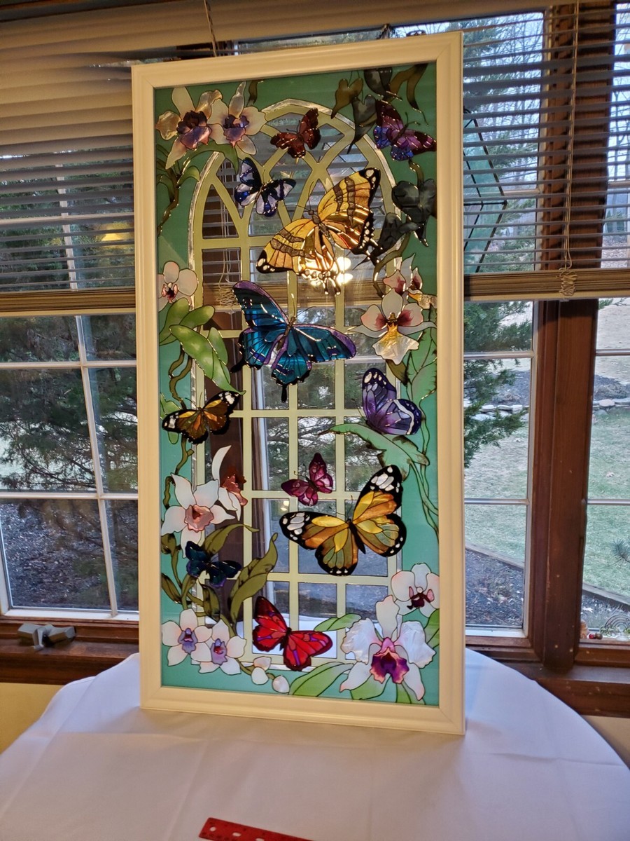 Joan Baker designs ジョンベーカーステンドグラス 壁掛け 孔雀 joan