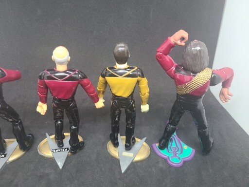 Playmates Action Figures 1990's Star Trek The Next Generation Lot of 5