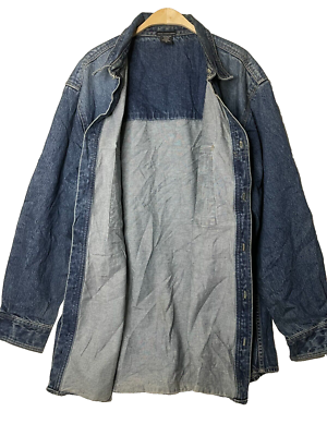 Vintage Marithe Francois Girbaud Denim Shirt Men Size XL Blue