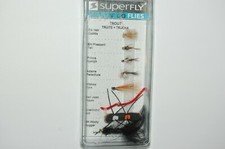 superfly grab n' go 8 flies flyfishing assortment trout caddis mickey parachute