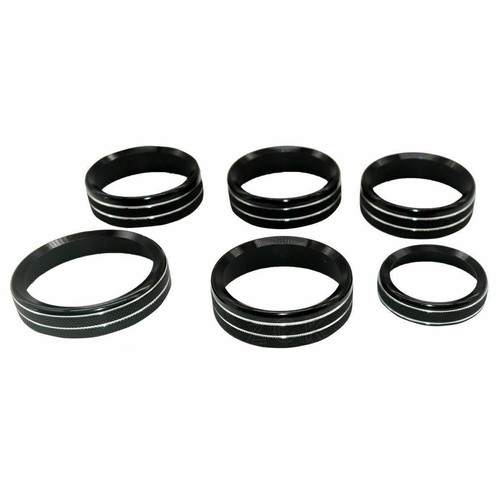 Black Conditioner Audio Switch Knob Ring Cover Trim Compatible Ford F