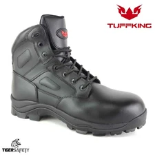 Tuffking 7126 Lynx 6" Black Side Zip Waterproof 100% Metal Free Safety Boots PPE