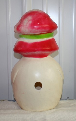 Mrs. Jolly George 13” Christmas Snowman Blow Mold Union Products Vtg 70s RARE * - Picture 5 of 12