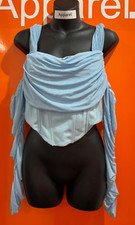 Femme Luxe Sky Blue Off The Shoulder Corset Top, Size 12, New With Tag, B142