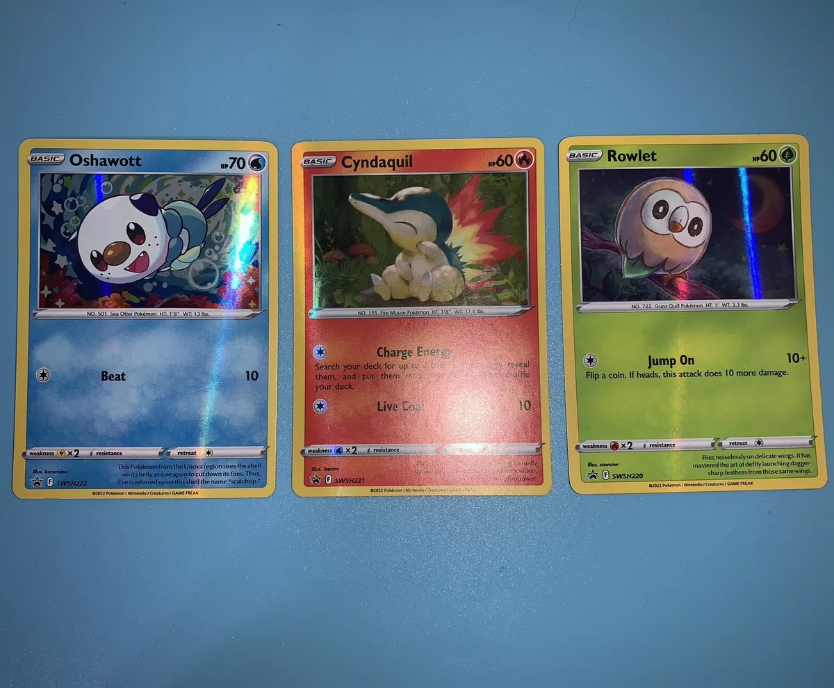 Pokemon Black Star Promo Legends: Arceus Starter Trio 3 Card Lot - SWSH220