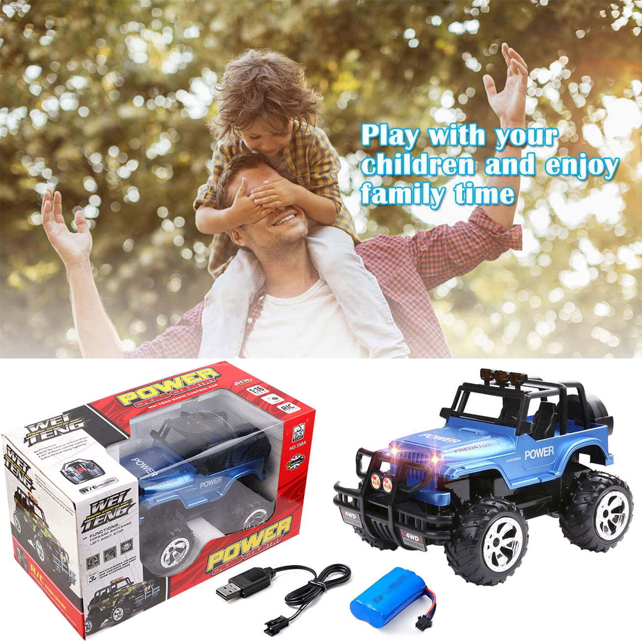 High Speed Remote Control Car RC Jeep Monster Truck Off Road Vehicle RC Crawlers