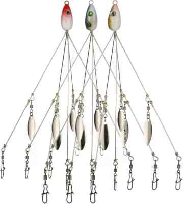 3 Pack Alabama Rig 5 Arms 4 Blades Umbrella Rig Fishing 21.5Cm Fish ...