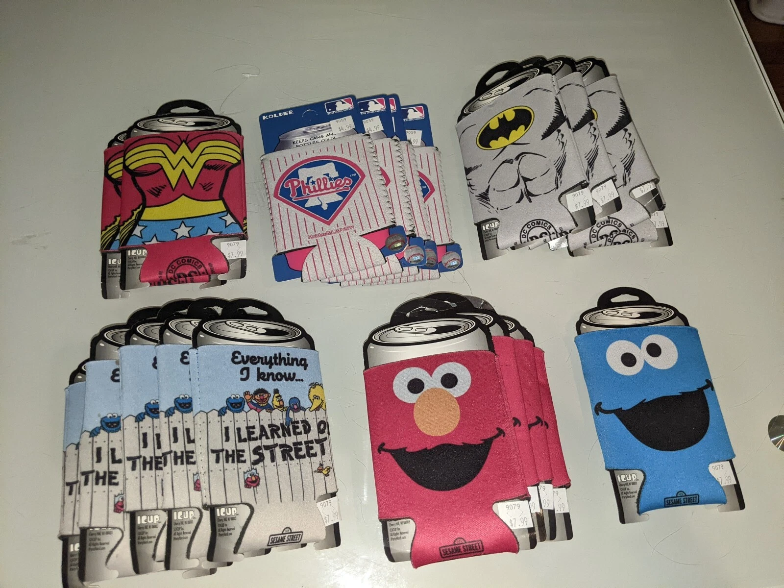 20 pieces Can Cooler Drink Hugger Licensed NEW Asst as shown Sesame, Batman, etc