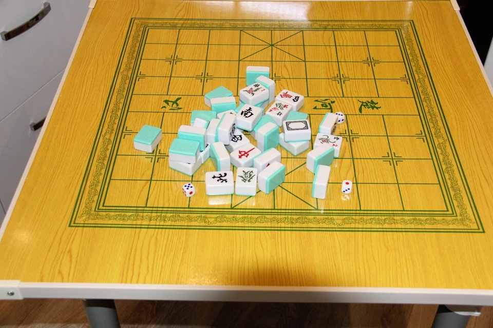 Mahjong MAJIANG table  square foldable with cup holders Mahjong Table 80x80 cm - Image 4 of 4