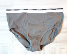 Vintage Gildan Underwear Fly Front Brief Gray XL 40-42 