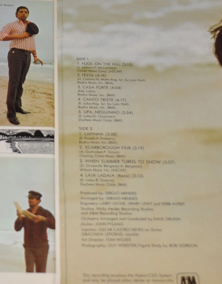 SERGIO MENDES & BRAZIL 66: Fool on the Hill LP Disco Desnudo Cubierta Plegable Foto 3 de 4