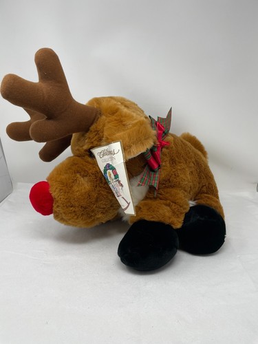 NWT 1993 CHRISTMAS REINDEER RUDOLPH BY JCPENNY VINTAGE PLUSH STUFFED TOY 20"