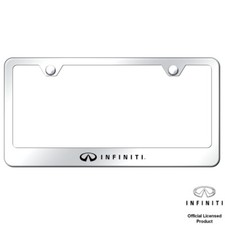 Infiniti Laser Etched Logo Mirrored Chrome Stainless Steel License Plate Frame