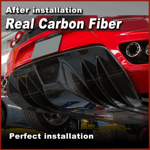 Carbon Heck Stoßstangen Diffusor Heckdiffusor Spoiler Für Ferrari F430 2005-2009 - Bild 4 von 6