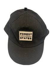 Zara Kids Black Embroidered Cotton Baseball Cap 10- 14 Years