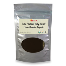 Tulsi "Indian Holy Basil" Extract Powder, Organic  Kosher 3.5 oz / 100 g 