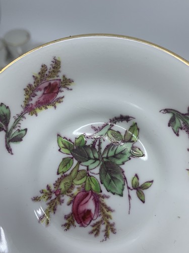 Royal Chelsea Moss Rose England Demitasse Cups & Saucers Set of 12 - Picture 9 of 10