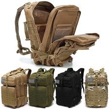 40L Military Tactical Backpack Large Army 3 Day Assault Pack Molle Bag Rucksack