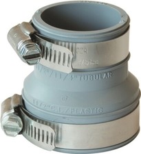 Fernco PDTC-150 ScH 40 1-1/2" Hub x 1-1/4" Dia Hub Flexible PVC Drain Connector