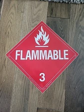 Flammable 3 Vinyl Placard Container Decal 20 Pack Labelmaster Z-PSR2 PSR 2