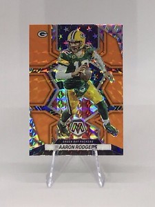 2022 Mosaic Aaron Rodgers Orange Reactive Prizm #252 Packers National Pride