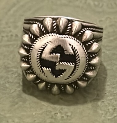 Gucci Interlocking G 20MM Silver 925 Ring | eBay