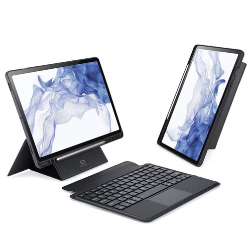 For Samsung Tab S10/S9+ FE Stand Leather Magnetic Removable Keyboard Split Case - Picture 19 of 31