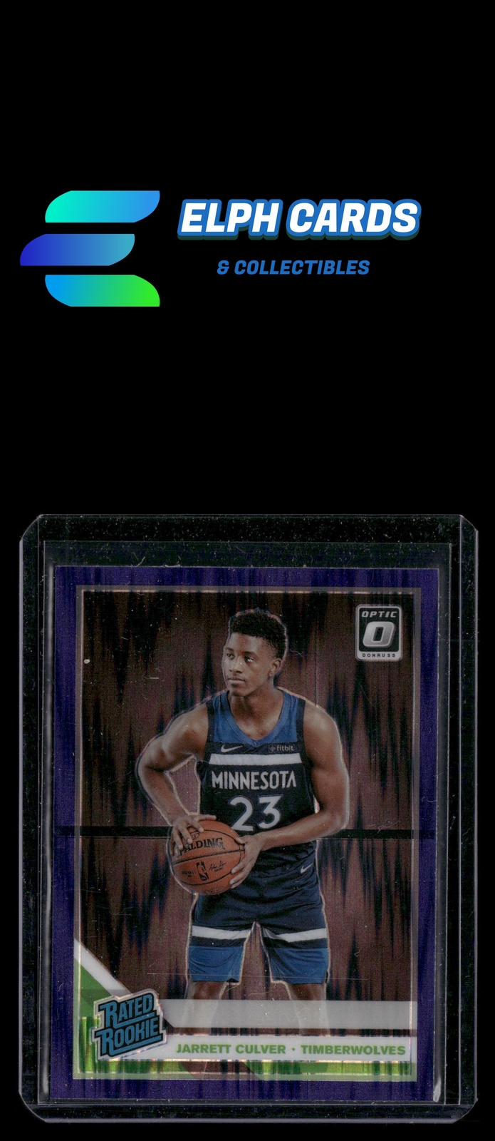 2019-20 Donruss Optic #160 Jarrett Culver Purple Shock