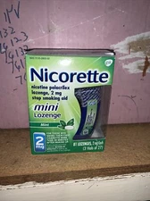Nicorette 2mg Mini Nicotine Lozenges to Quit Smoking 81 ea Exp 2026