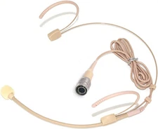 Headset Headworn Microphone For Audio Technica Wireless System With Hirose 4-PIN