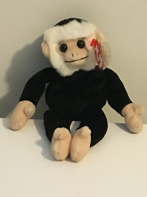 TY Beanie Babies 1998 Mooch Baby Spider Monkey Plush Toy plastic tag case CHOICE