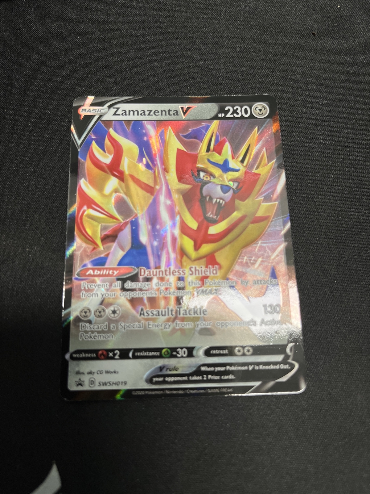 Pokémon TCG Zamazenta V SWSH Black Star Promo SWSH019 Holo Promo