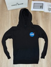 NASA Logo Hoodie Men  s M   Black Pullover Sweatshirt, Official Graphic