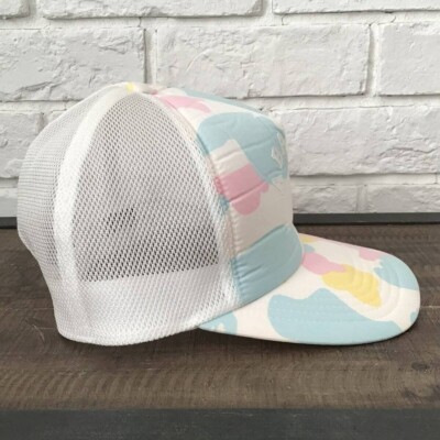 BAPE NYC college logo cotton candy camo Tracker Hat Cap NIGO A