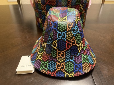 New Gucci GG Psychedelic Logo Bucket 