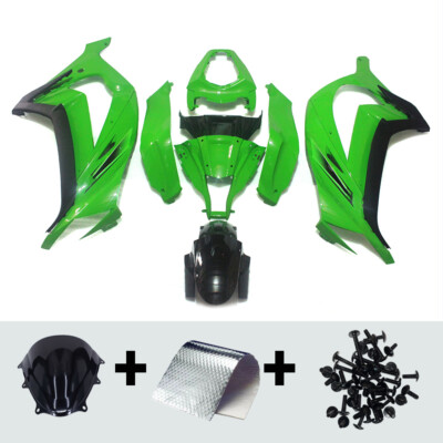 Injection Fairing Kit for Kawasaki Ninja ZX10R 2011 12 13 14 2015 Green Bodywork