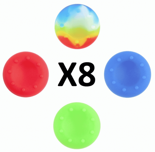 8x Cover Tappi Silicone Gamepad Stick Analogico Pollice per PS4 XBOX ONE - Foto 1 di 5