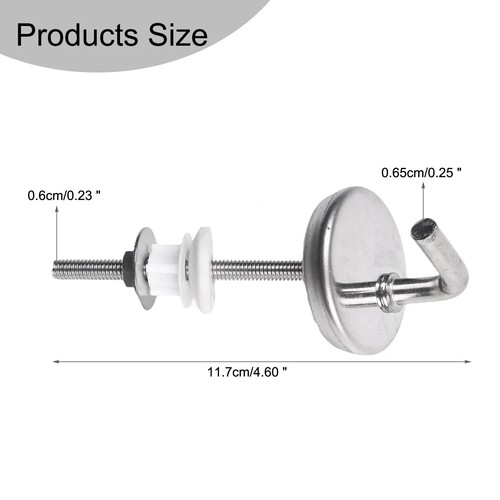For Imperial Ware Toilet Seat Hinges Screw Bolt Stainless Steel HS0502 Bend Top - Picture 10 of 14