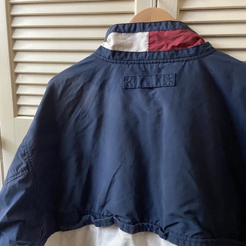 Vintage 90’s Tommy Hilfiger Red White Blue Half Zip Windbreaker Jacket Size XXL - Picture 8 of 11
