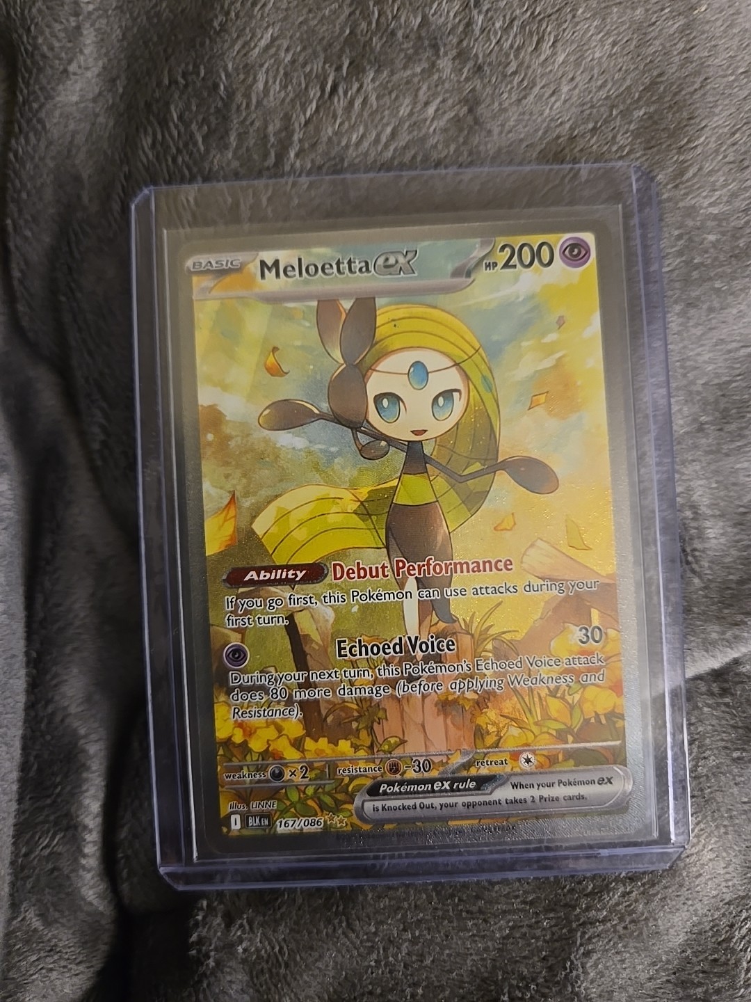 Pokemon TCG Meloetta EX Black Bolt Sir 167/086 Near Mint