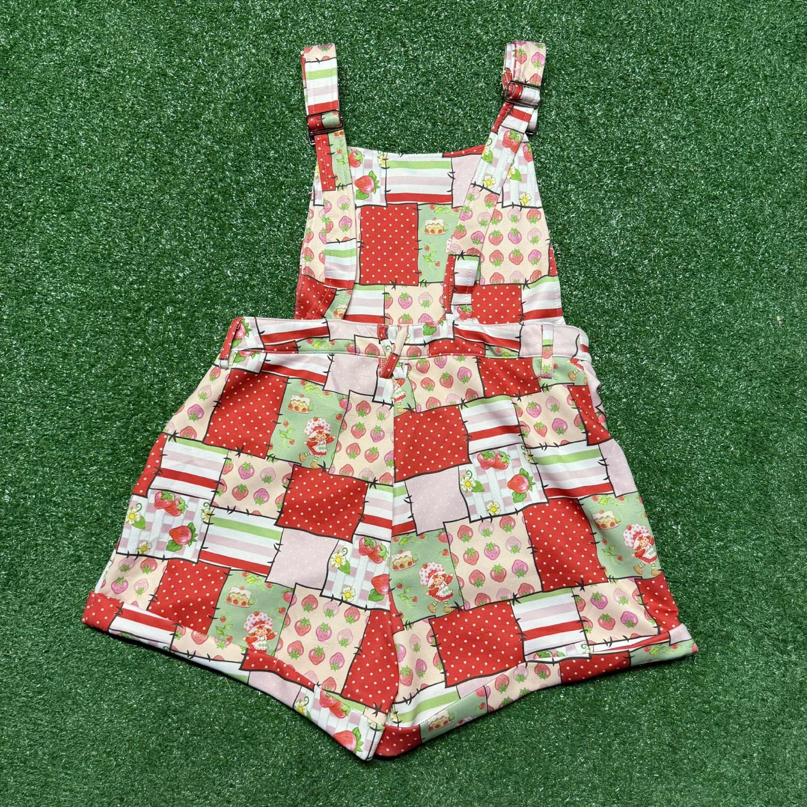 Strawberry Shortcake Patchwork Shortalls Womens S… - image 6