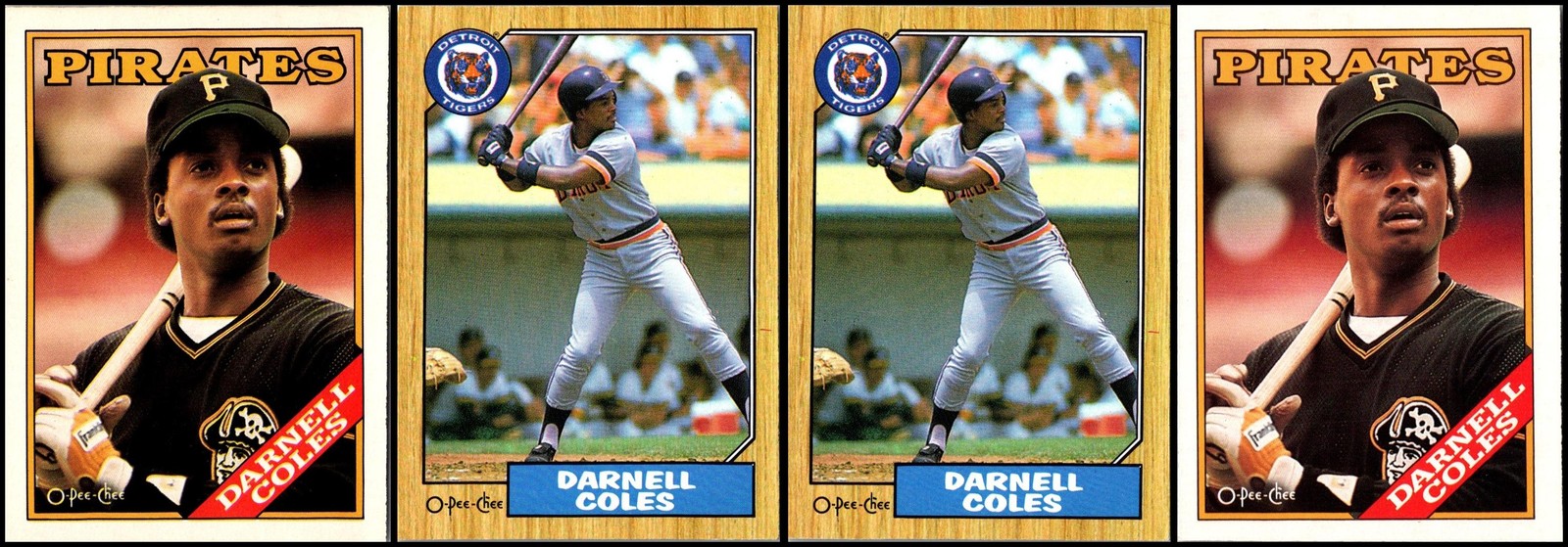 O-Pee-Chee Darnell Coles (4) Card Lot - GOING, GOING… ALMOST GONE! DON’T WAIT!