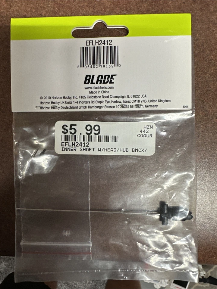 Blade EFLH2412 Inner Shaft w/Head/Hub: BMCX2 - Image 2 of 3