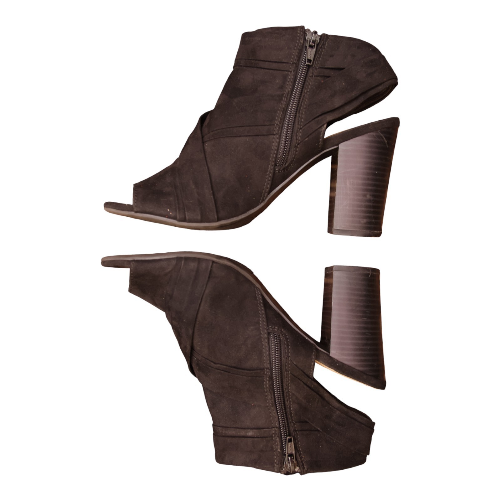 Universal Thread Womens Black Open Toe Ankle Boot… - image 2