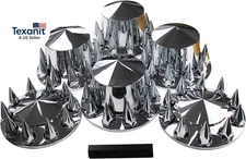 ABS Chrome Plastic Complete Axle Cover Kits with 33Mm Thread-On Nut Covers for S