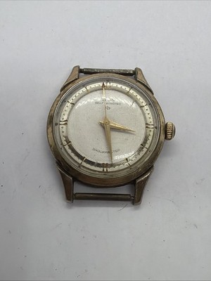 Vintage Elgin Shockmaster 6831 men's automatic watch cal.643 Gold Tone 1950 Runs