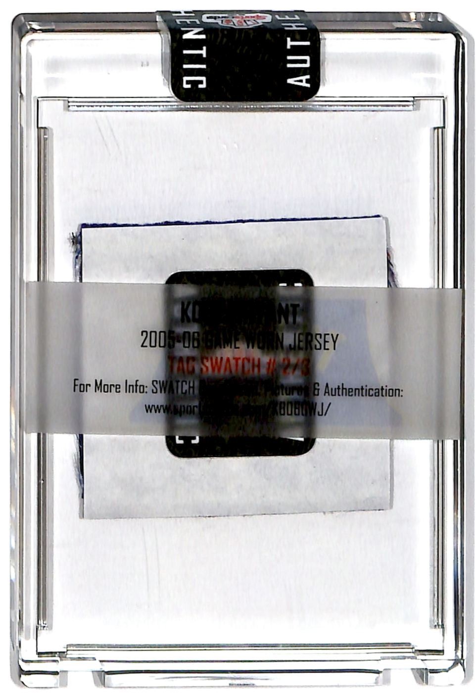 Kobe Bryant /3 Game Worn Patch Logoman JH4 view 2