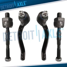 Front Inner and Outer Tie Rod Ends for 2010 2011 2012 2015 Infiniti G25 G37 Q40