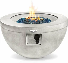SereneLife 40,000 Pulse Ignition Outdoor Weatherproof Round Propane Gas Fire Tab
