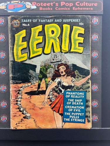Eerie #4 Avon Comics 1951 Pre-Code Horror Poor condition ripped cover loose cent